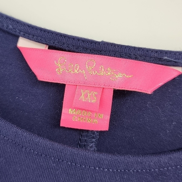 Lilly Pulitzer Ophelia Swing Shift Dress Crochet Lace Navy Blue XXS - Picture 9 of 11